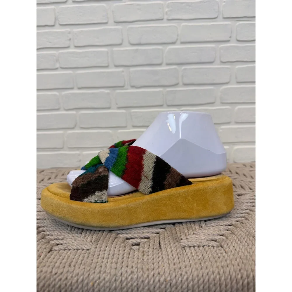 Vikavi Milano Crossover Platform Slide Sandals Multi Velvet EU 36